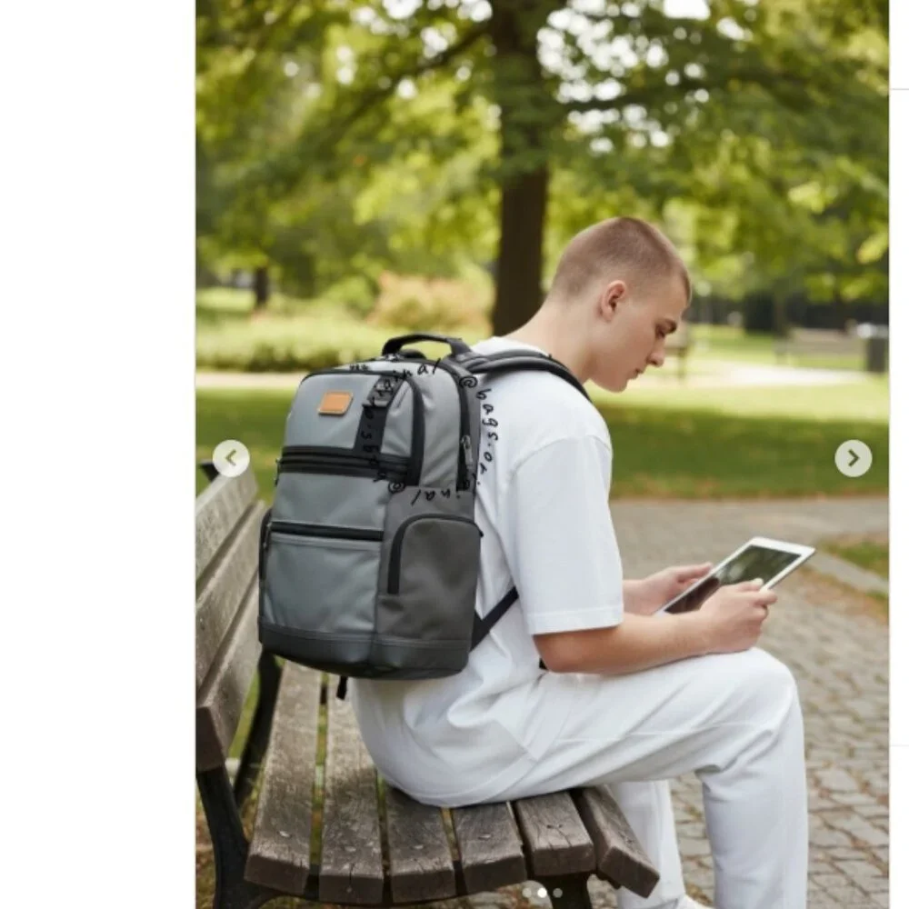 New TUMI Parrish Laptop Backpack 15 Inch Computer Grey - Picture 2 of 10